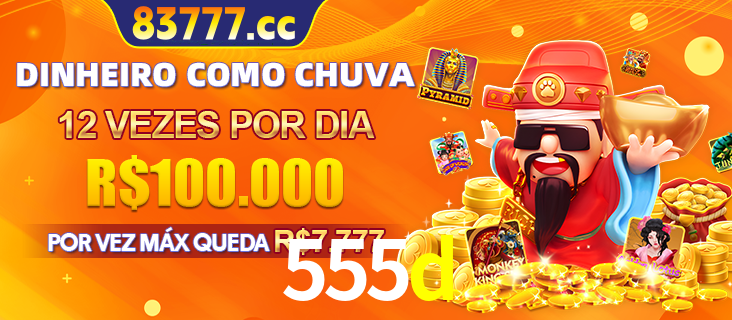 Banner do programa de recompensas Recomende para amigos do 555d, detalhando os bônus por convidar amigos, com prêmios que chegam a R$288.888.